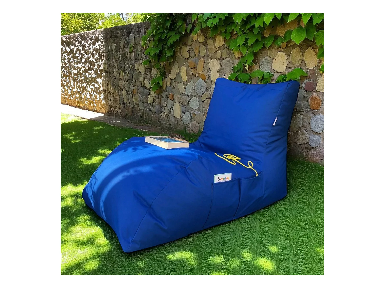 Pouf bain de soleil XXL imperméable – bleu ARTA