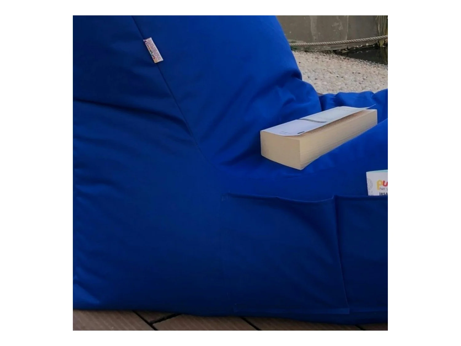 Pouf bain de soleil XXL imperméable – bleu ARTA