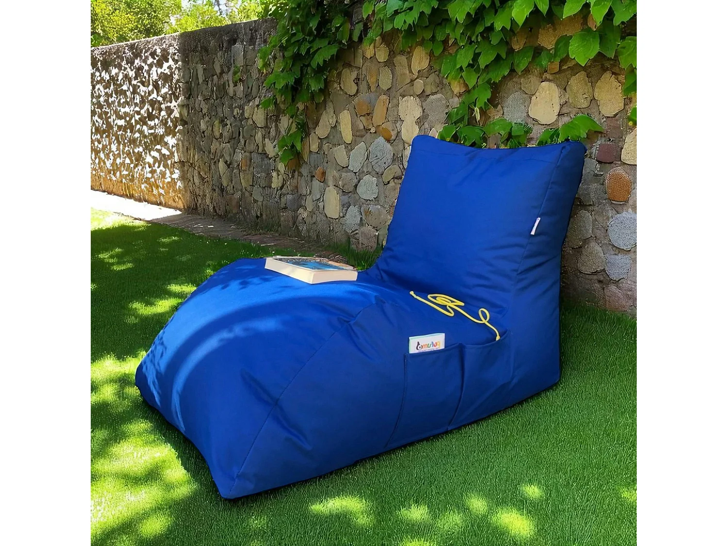 Pouf bain de soleil XXL imperméable – bleu ARTA