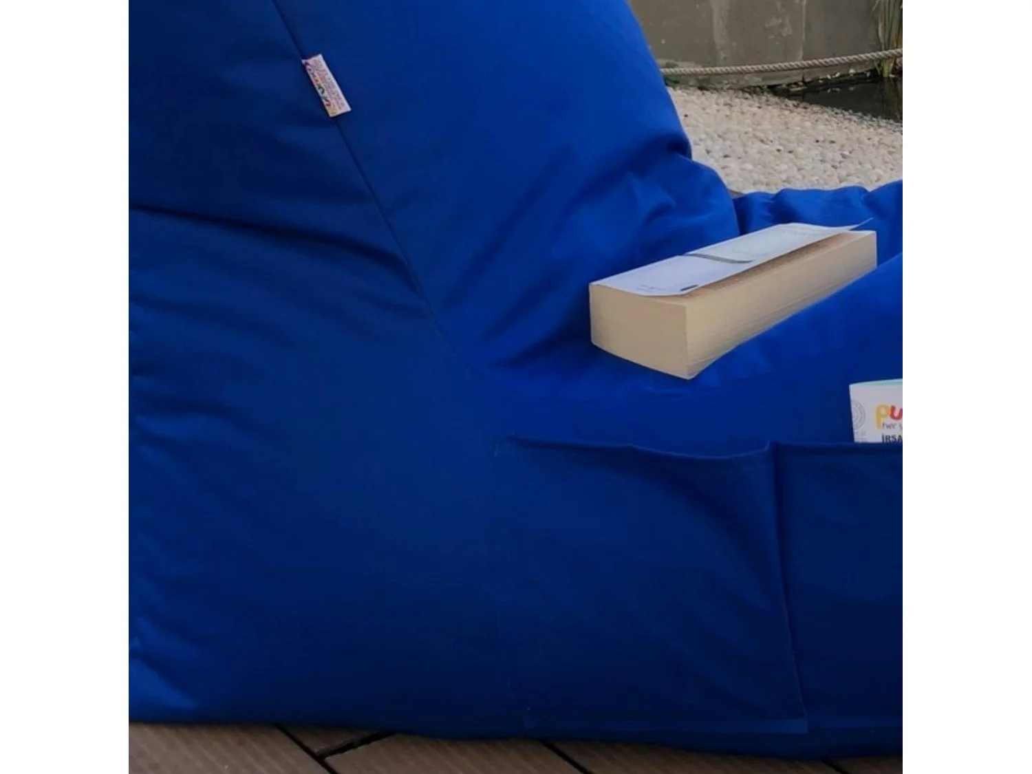 Pouf bain de soleil XXL imperméable – bleu ARTA