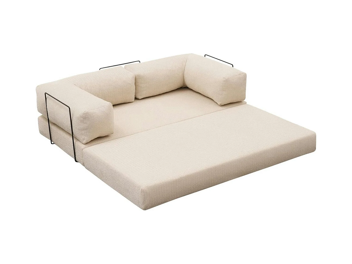 Canapé-lit écru confort, 190 cm ALTEA