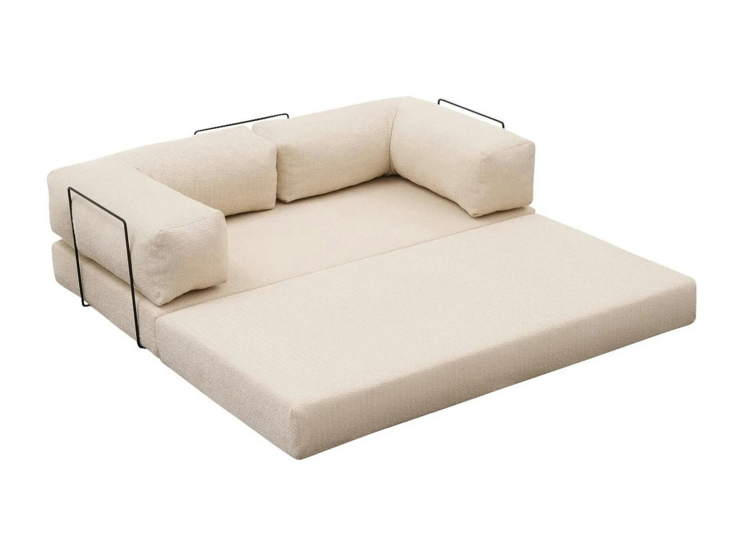 Canapé-lit écru confort, 190 cm ALTEA