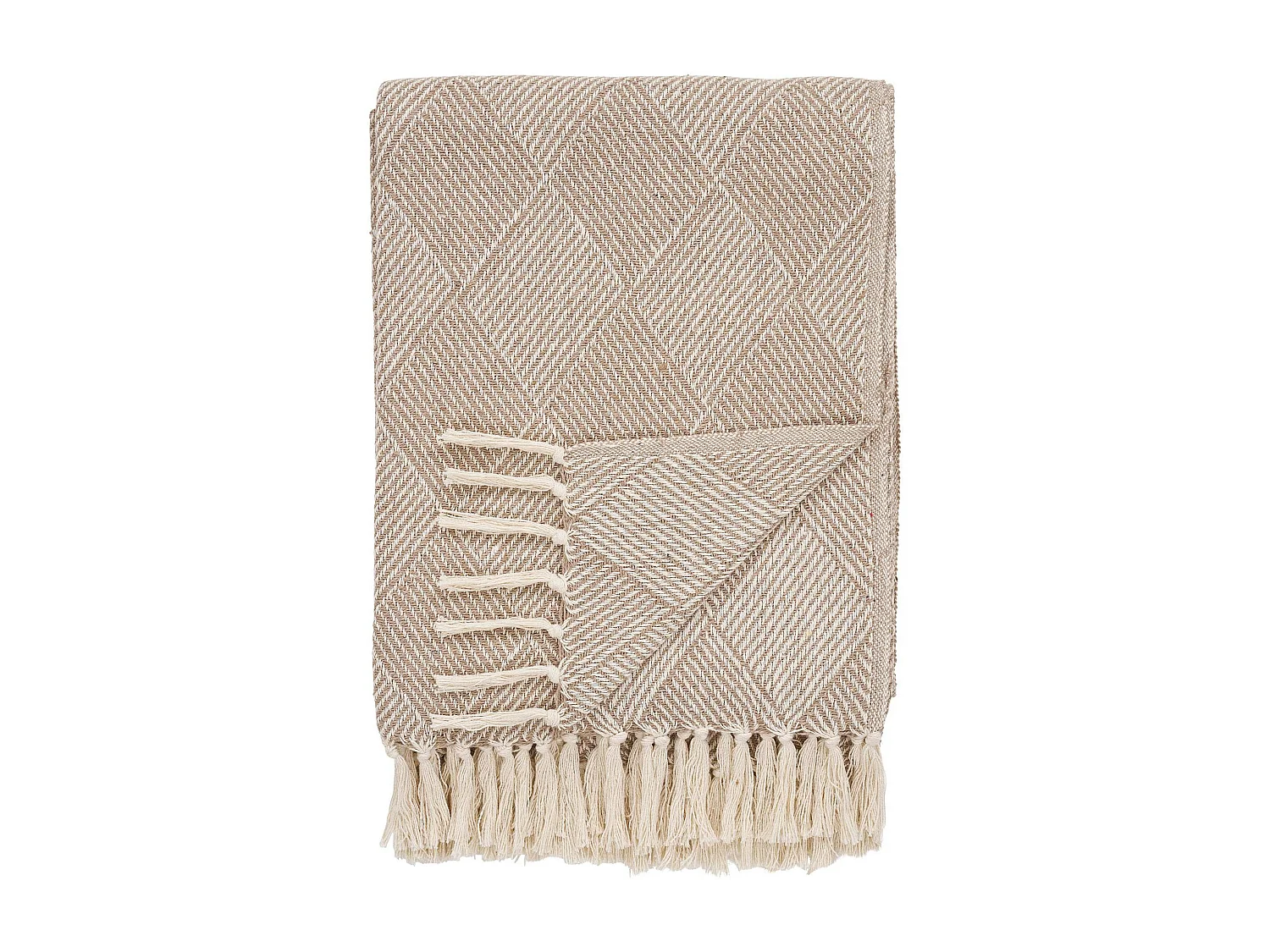 Jeté de canapé beige motif losanges - 130x180 cm FALLON