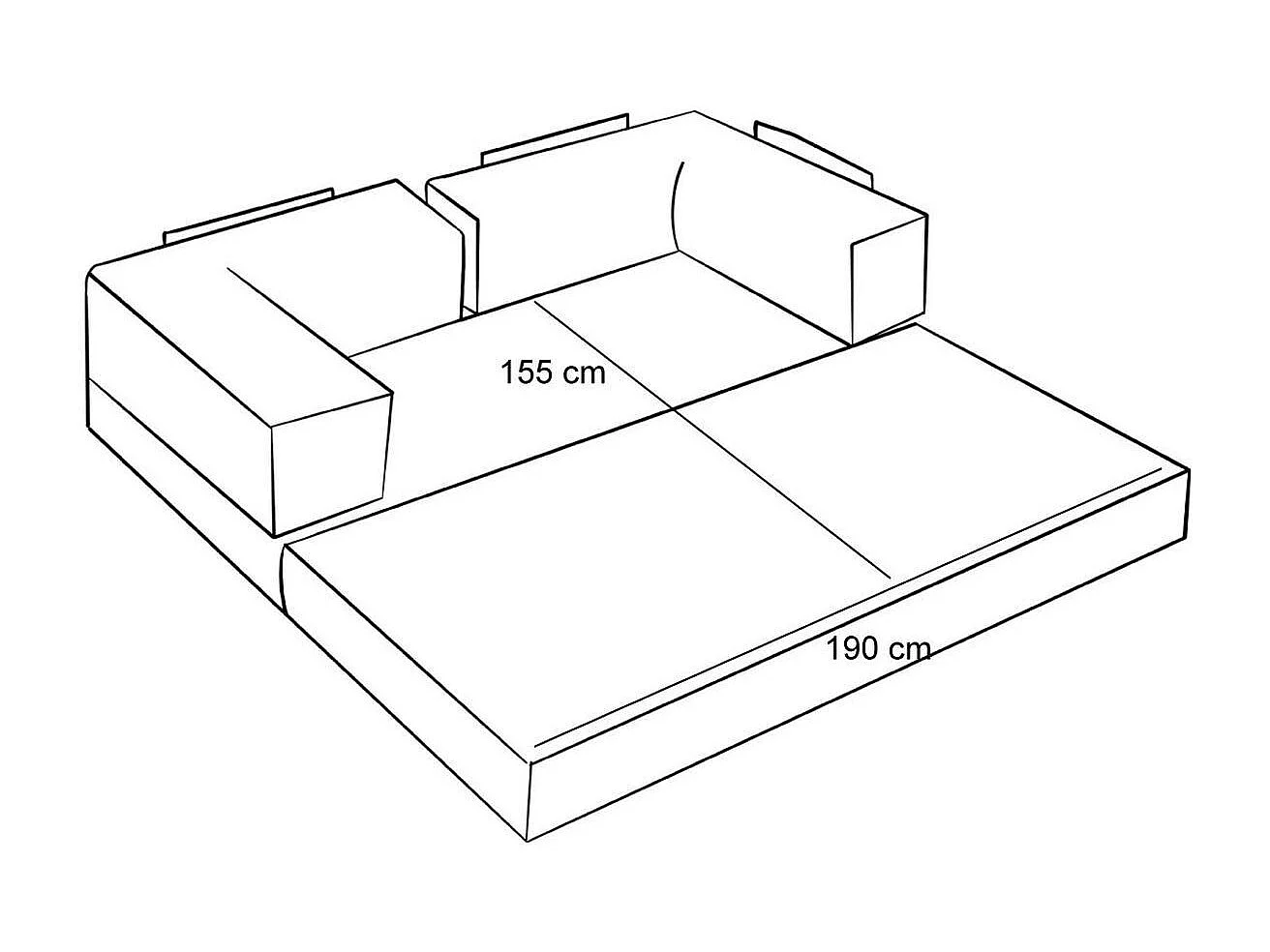 Canapé-lit vert confort, 190 cm ALTEA