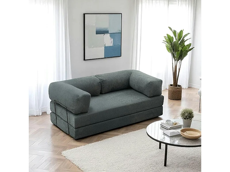 Canapé-lit vert confort, 190 cm ALTEA