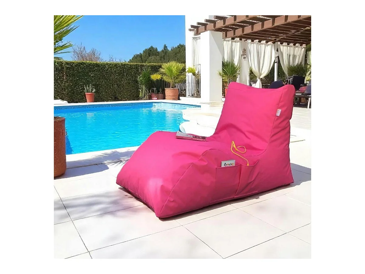 Pouf bain de soleil XXL imperméable – rose ARTA