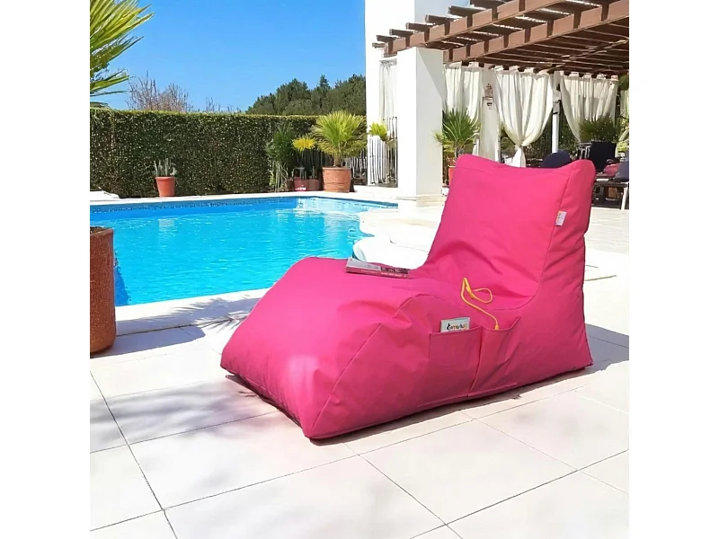 Pouf bain de soleil XXL imperméable – rose ARTA