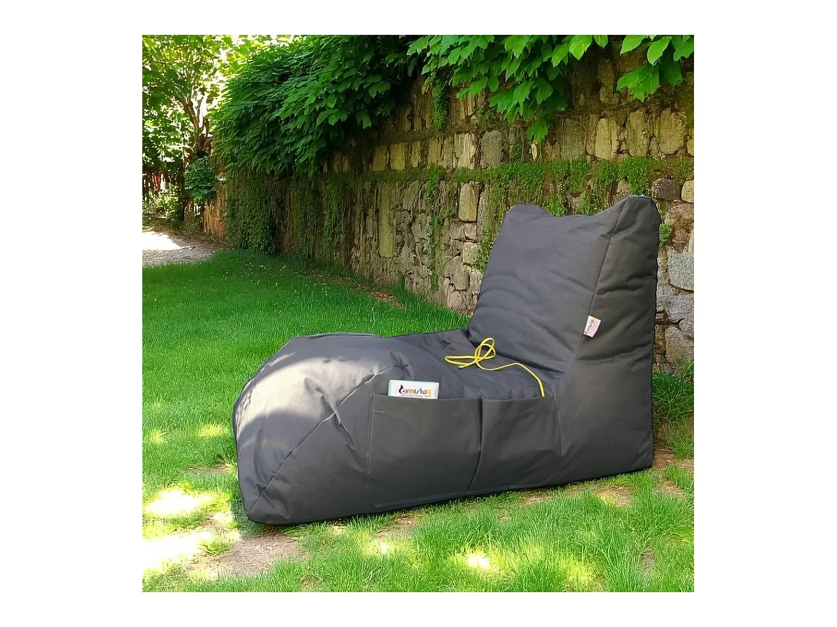 Pouf bain de soleil XXL imperméable – gris ARTA