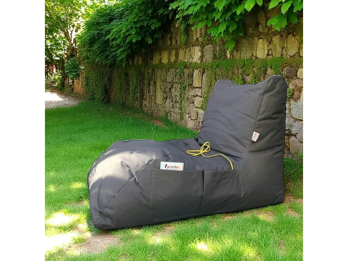 Pouf bain de soleil XXL imperméable – gris ARTA