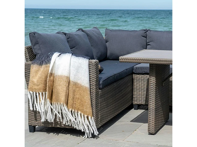 Plaid cosy à franges – 3 couleurs, 130x170 cm FALLON