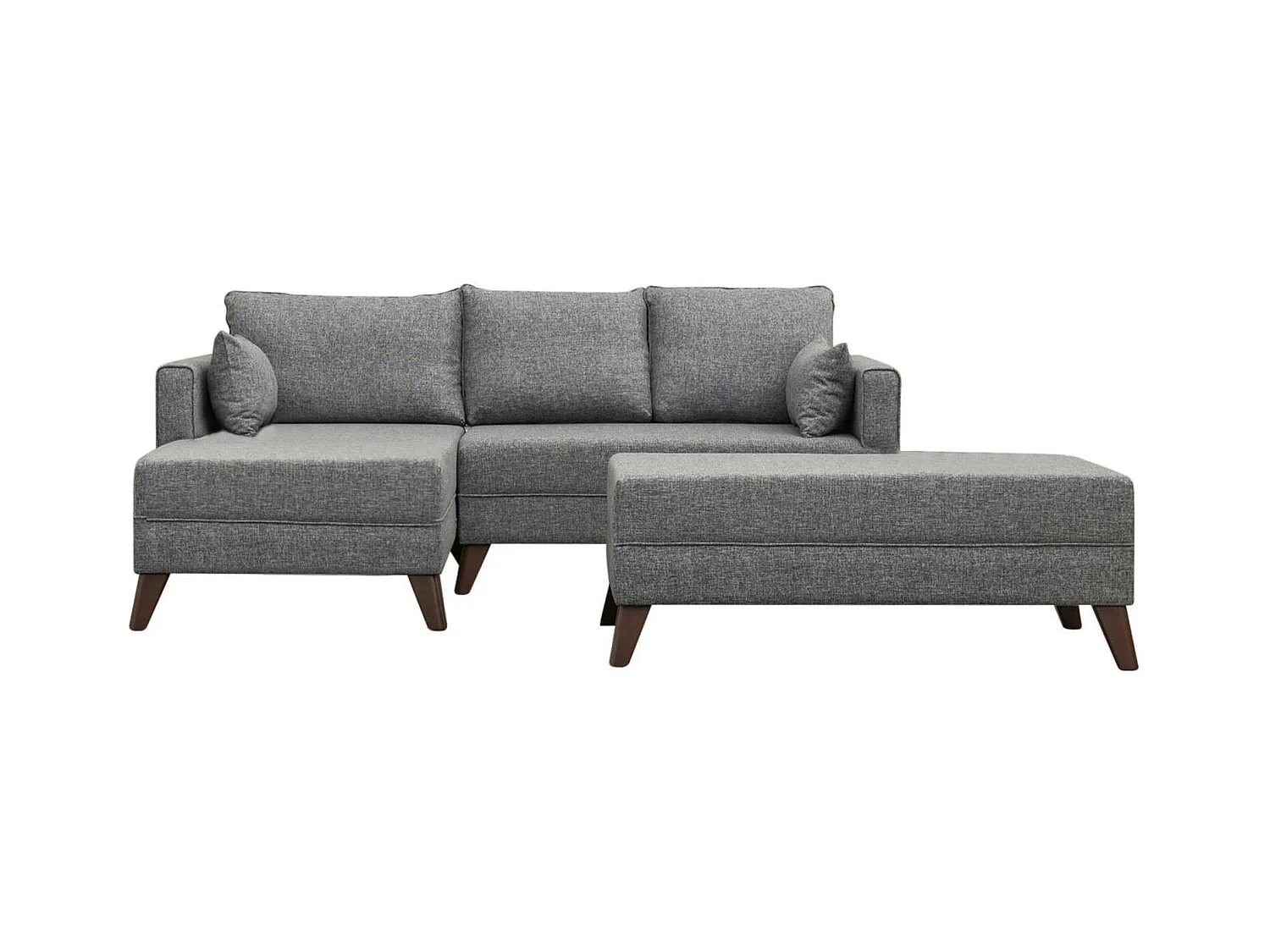 Canapé d’angle convertible gris chiné – côté gauche SPLIT