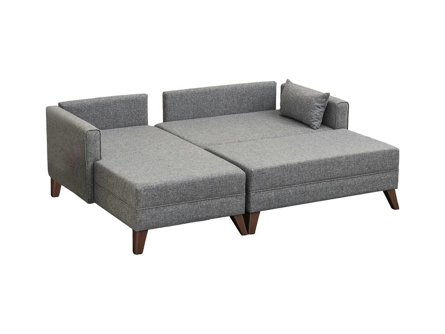 Canapé d’angle convertible gris chiné – côté gauche SPLIT