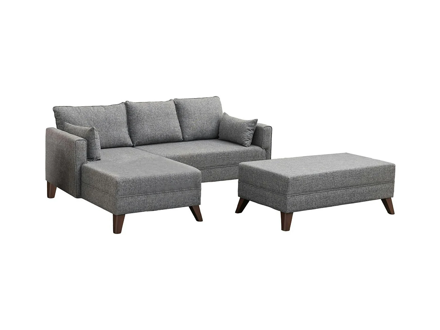 Canapé d’angle convertible gris chiné – côté gauche SPLIT