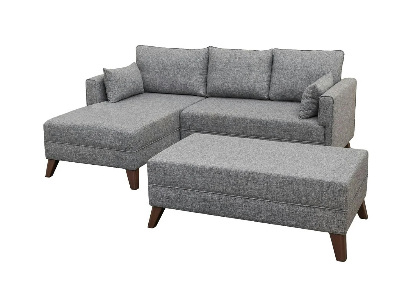 Canapé d’angle convertible gris chiné – côté gauche SPLIT