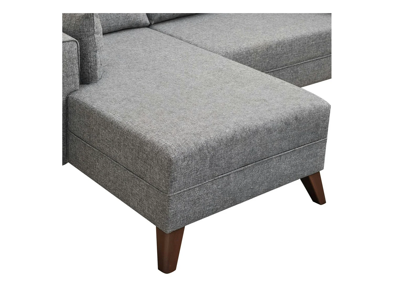 Canapé d’angle convertible gris chiné – côté gauche SPLIT