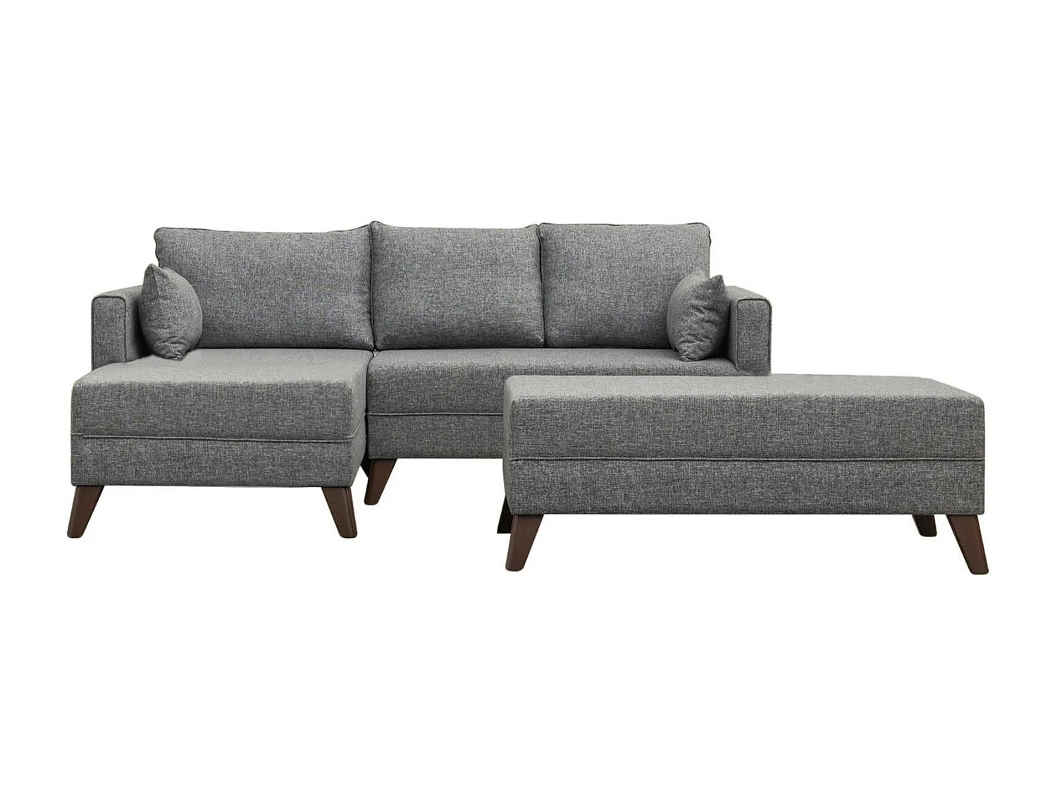 Canapé d’angle convertible gris chiné – côté gauche SPLIT