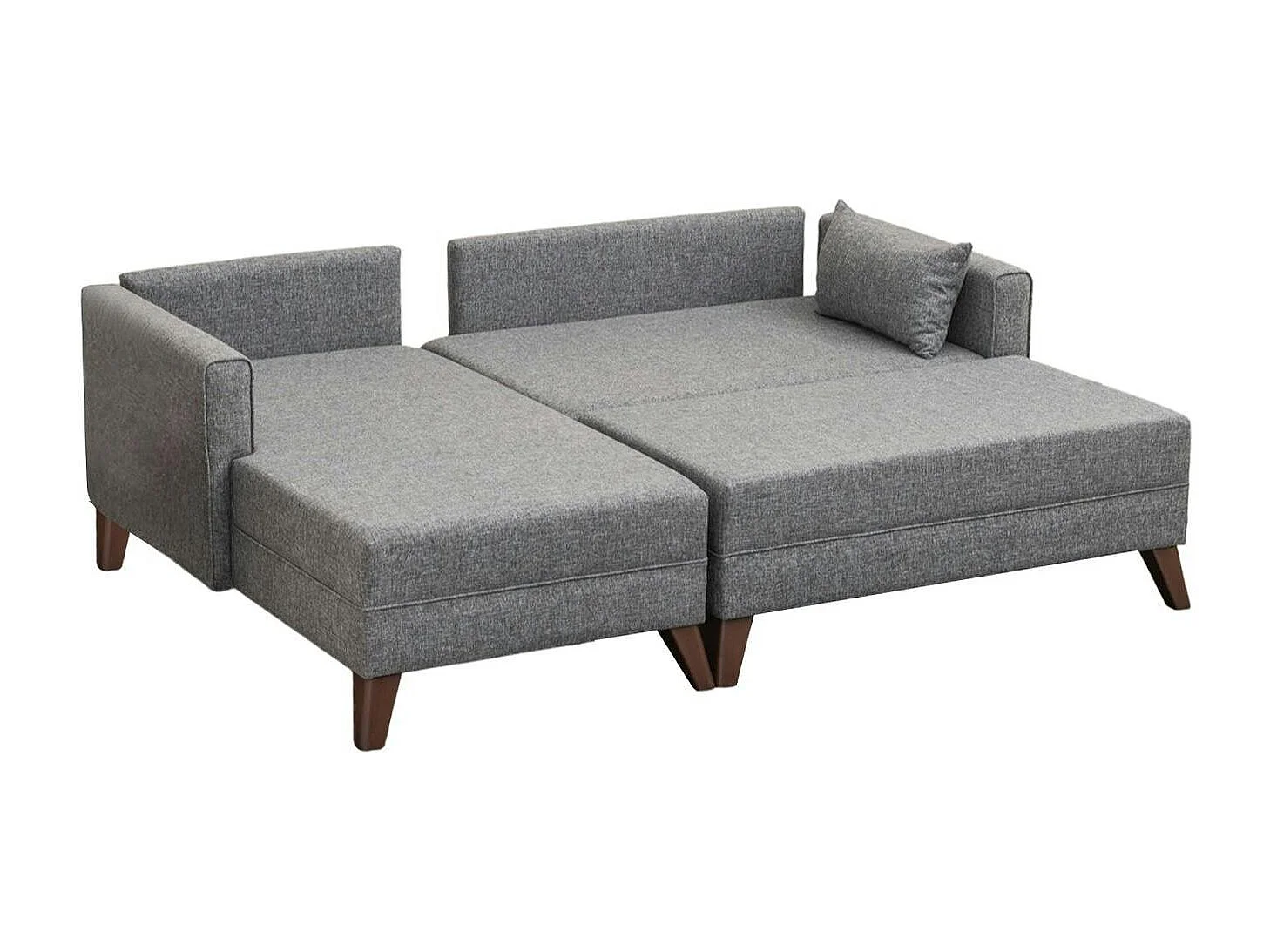 Canapé d’angle convertible gris chiné – côté gauche SPLIT