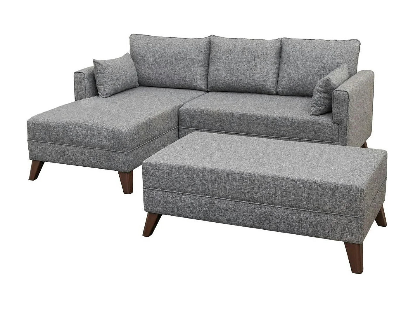 Canapé d’angle convertible gris chiné – côté gauche SPLIT