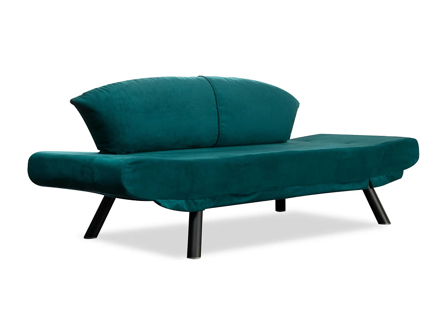 Banquette-lit bleu canard - format compact LUCCA