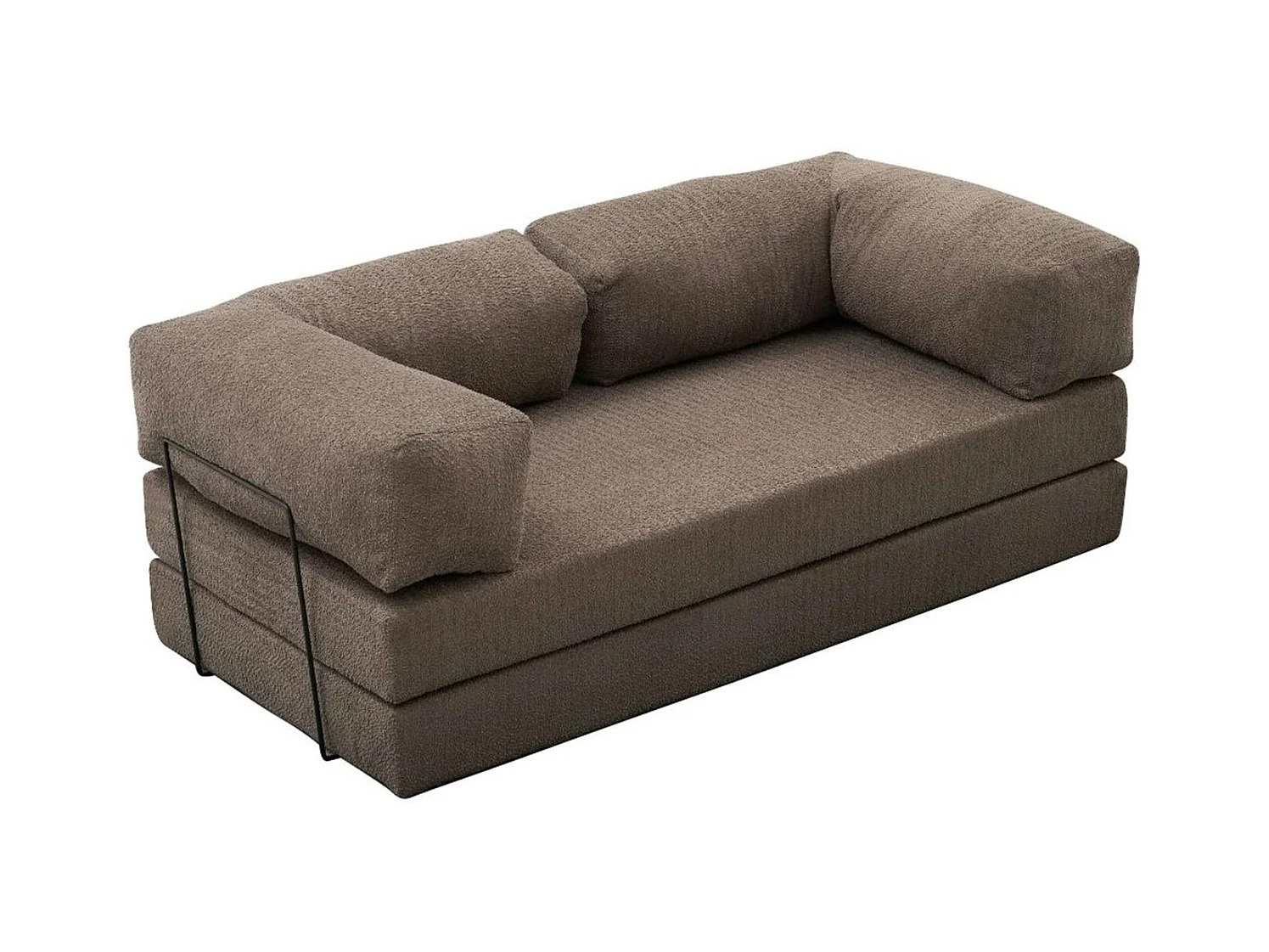 Canapé-lit taupe confort, 190 cm ALTEA