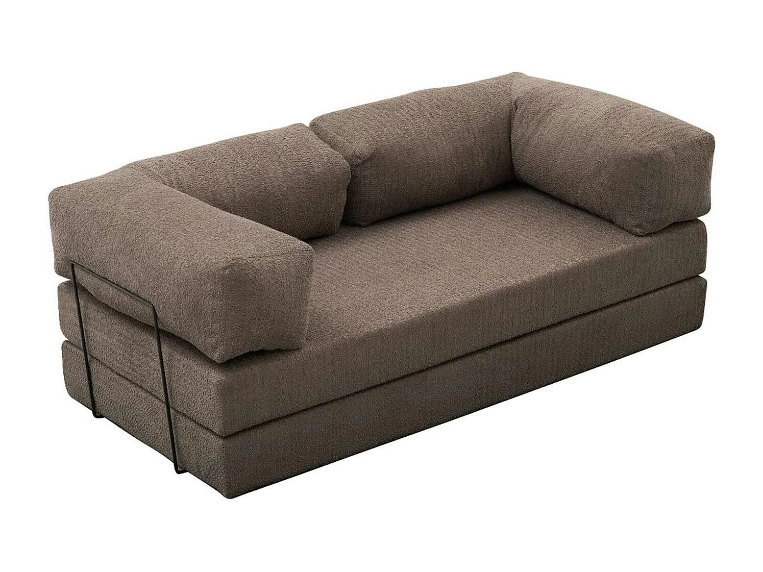 Canapé-lit taupe confort, 190 cm ALTEA