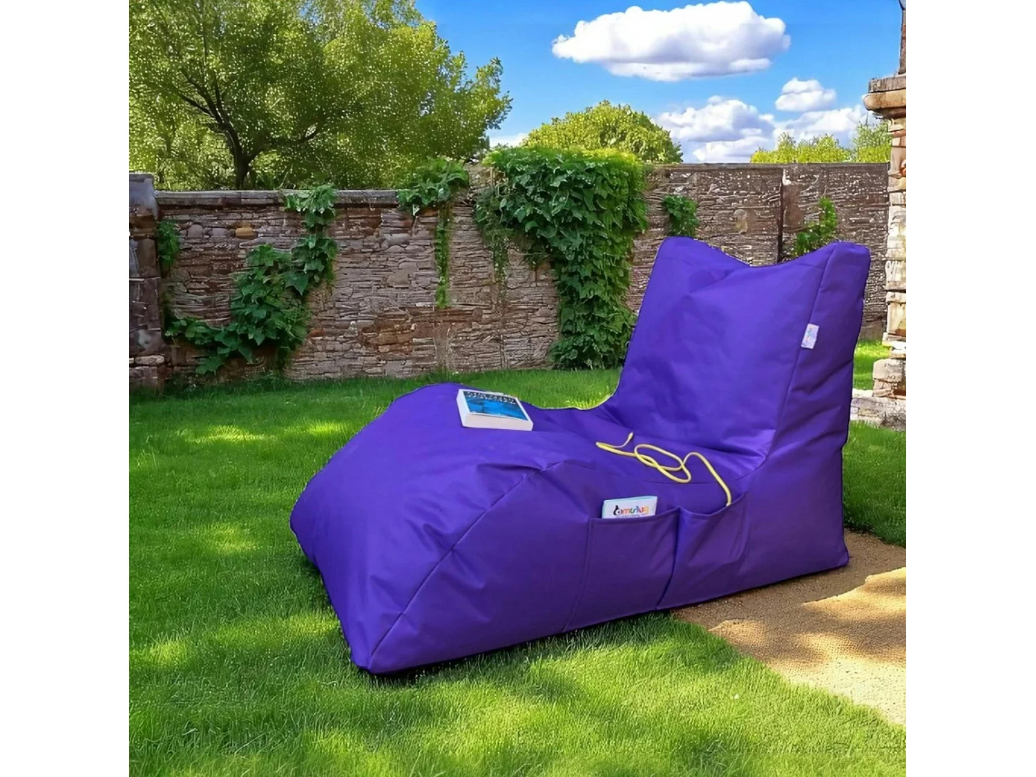 Pouf bain de soleil XXL imperméable – violet ARTA