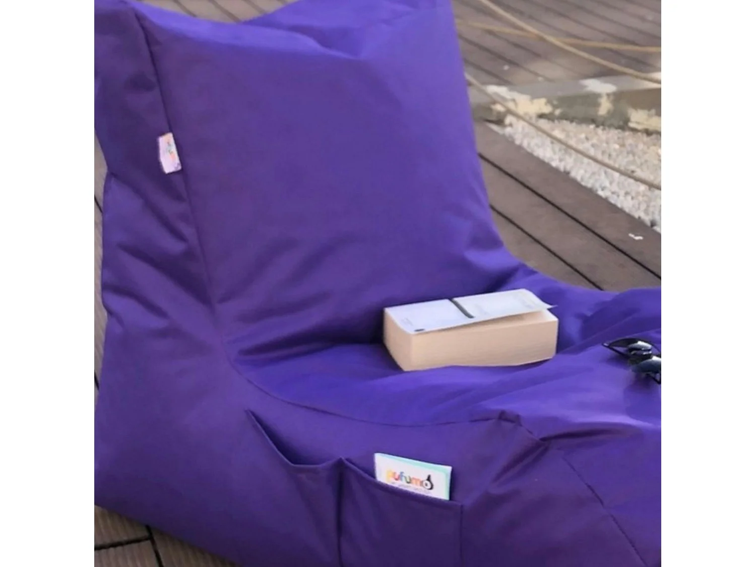 Pouf bain de soleil XXL imperméable – violet ARTA