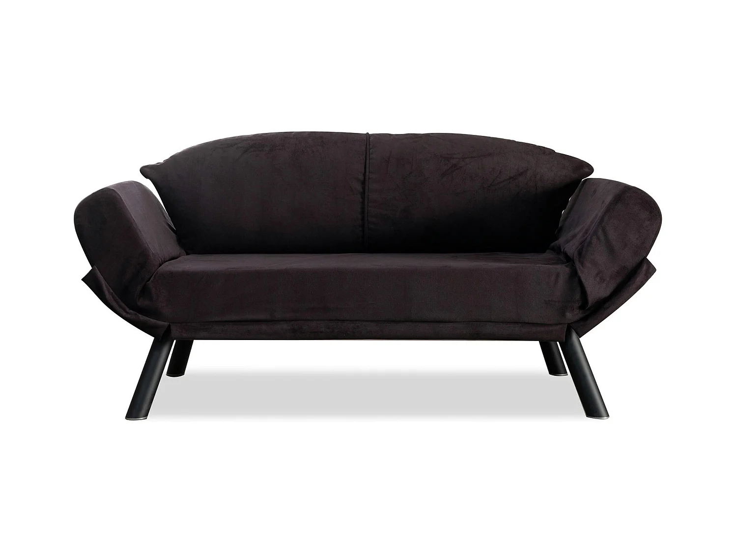 Banquette-lit noire - format compact LUCCA