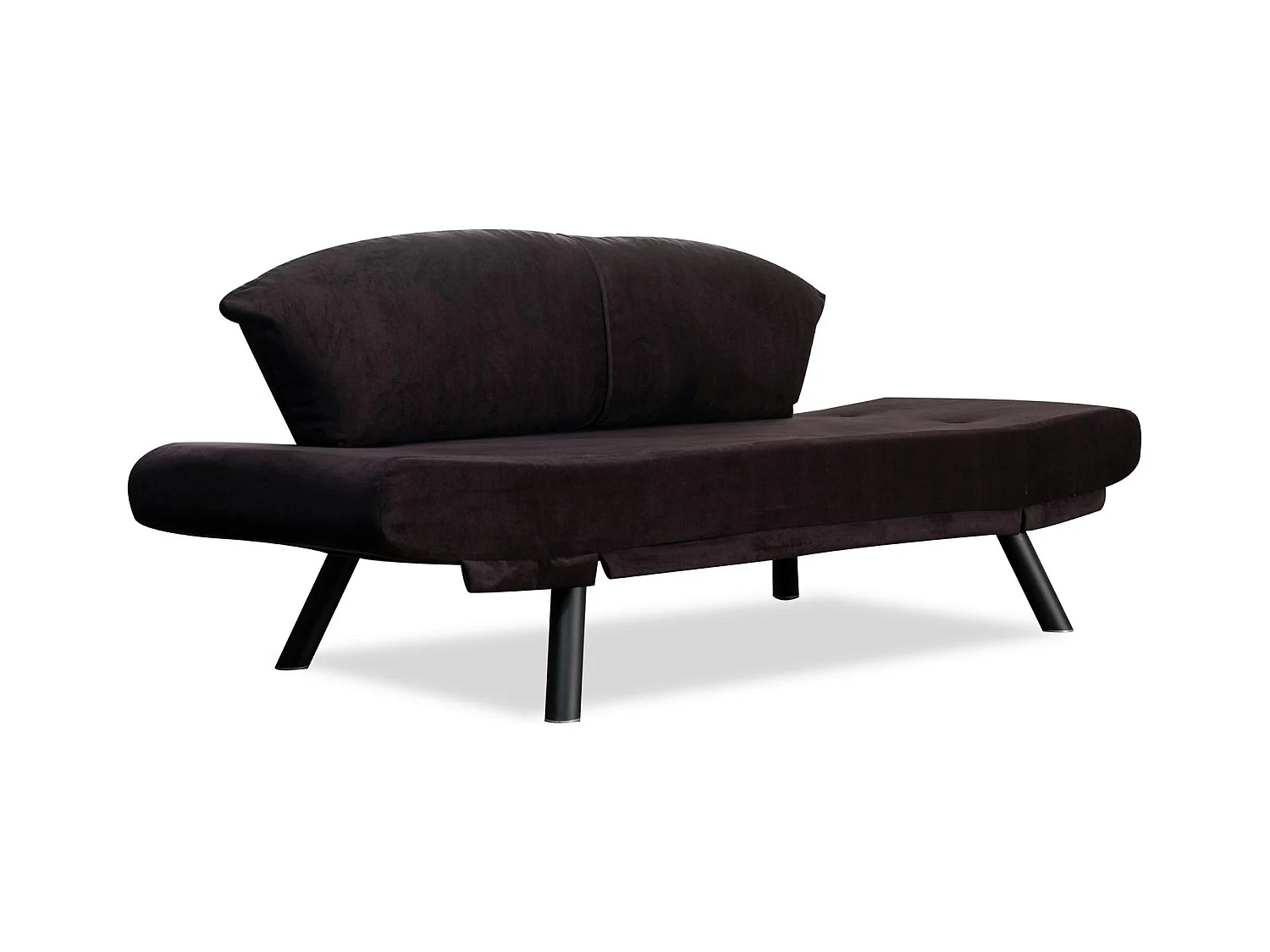 Banquette-lit noire - format compact LUCCA