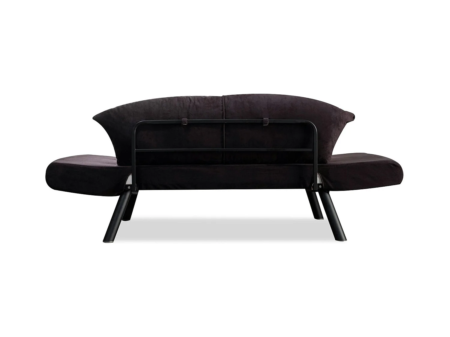 Banquette-lit noire - format compact LUCCA