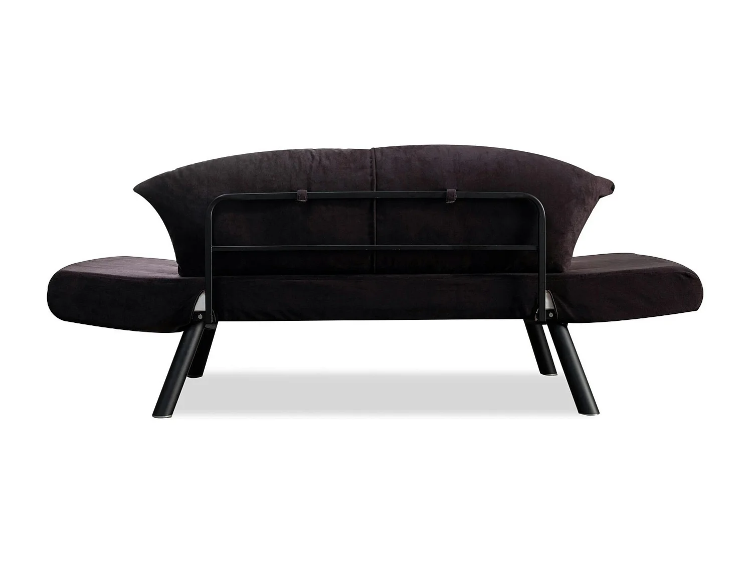 Banquette-lit noire - format compact LUCCA