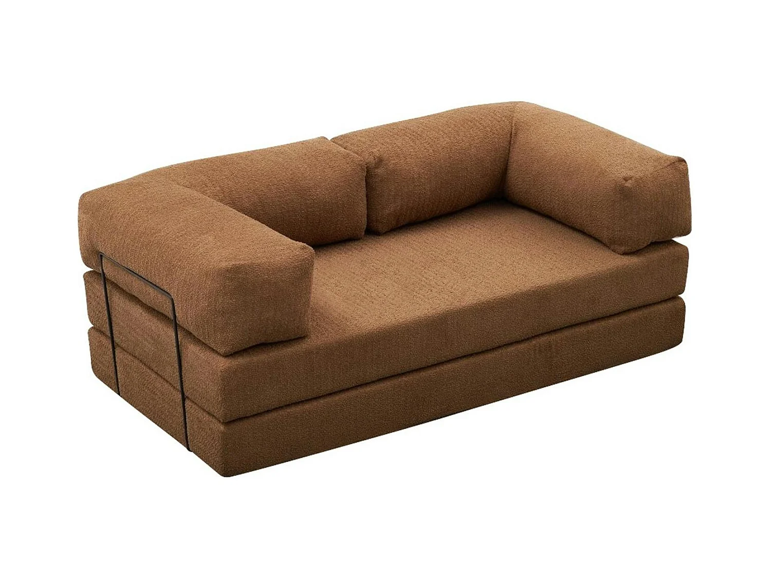 Canapé-lit marron confort, 190 cm ALTEA