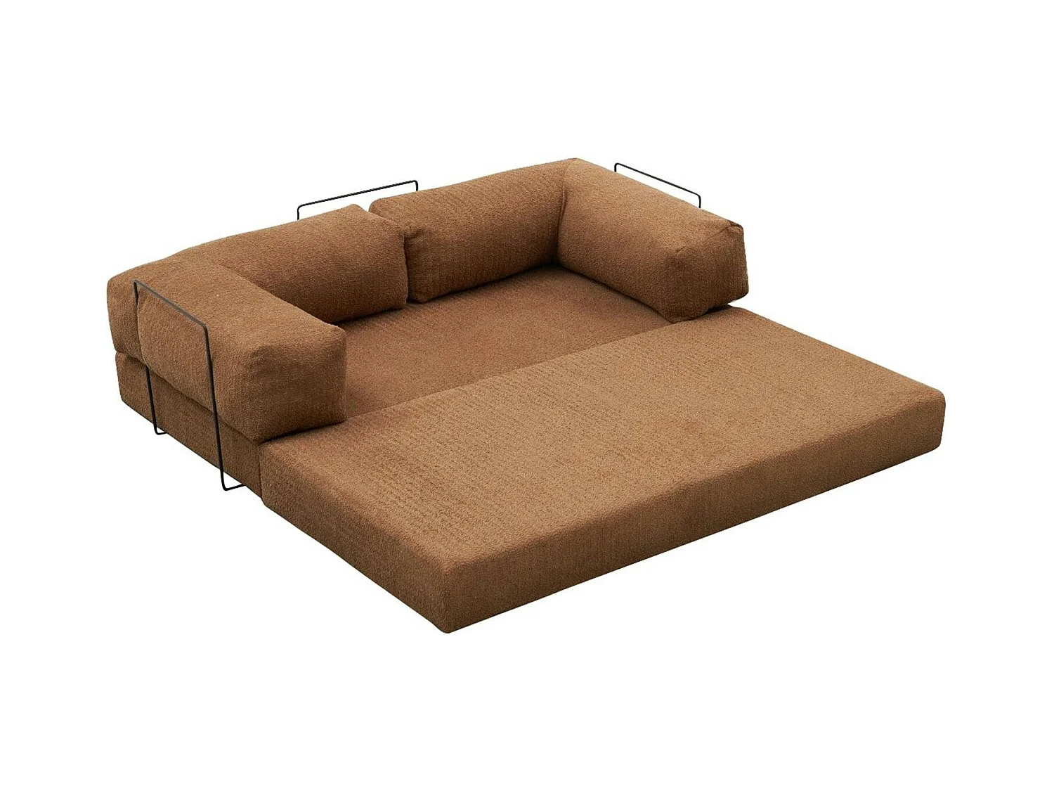 Canapé-lit marron confort, 190 cm ALTEA