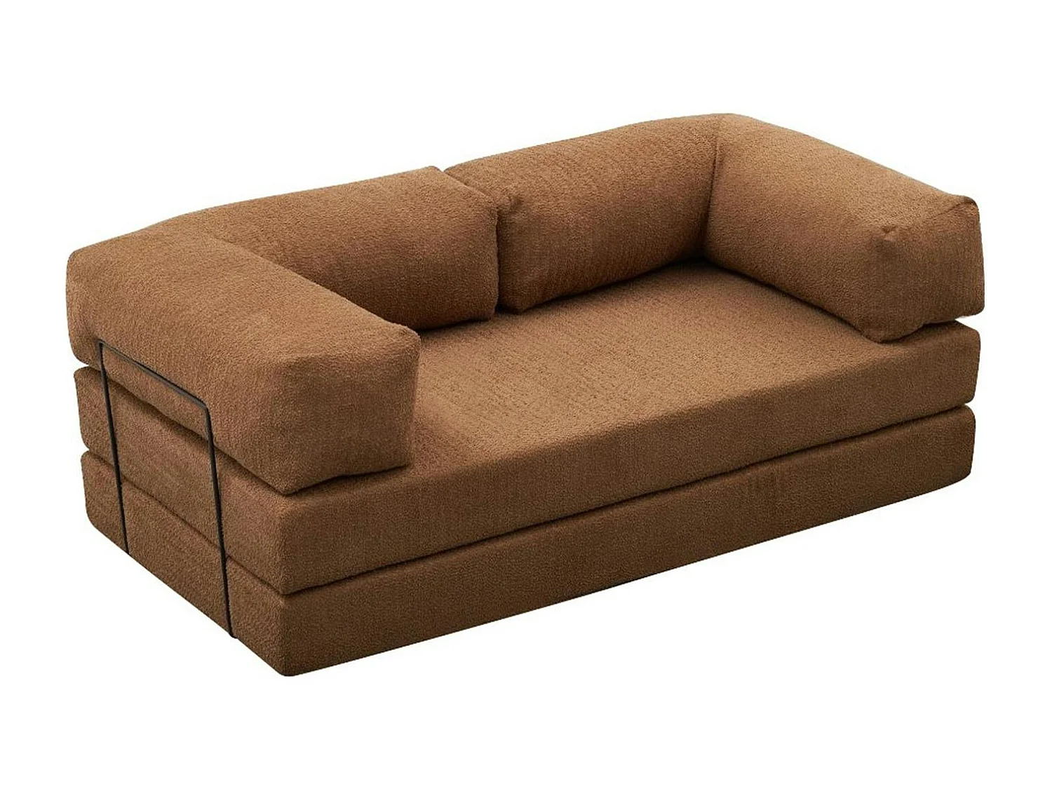 Canapé-lit marron confort, 190 cm ALTEA