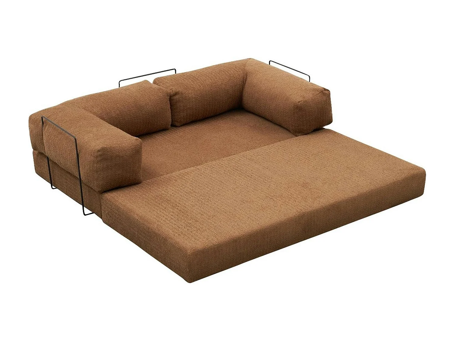 Canapé-lit marron confort, 190 cm ALTEA