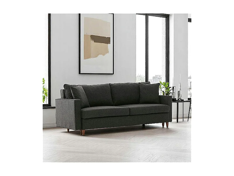 Canapé-lit 3 places anthracite COMO