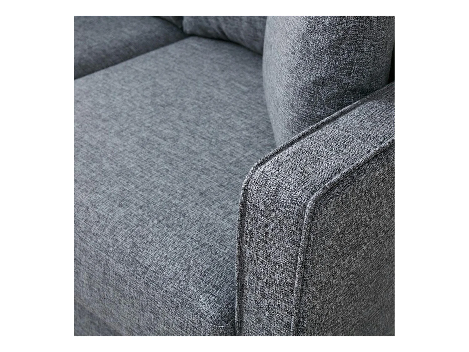 Canapé d'angle convertible gris - côté droit COMO