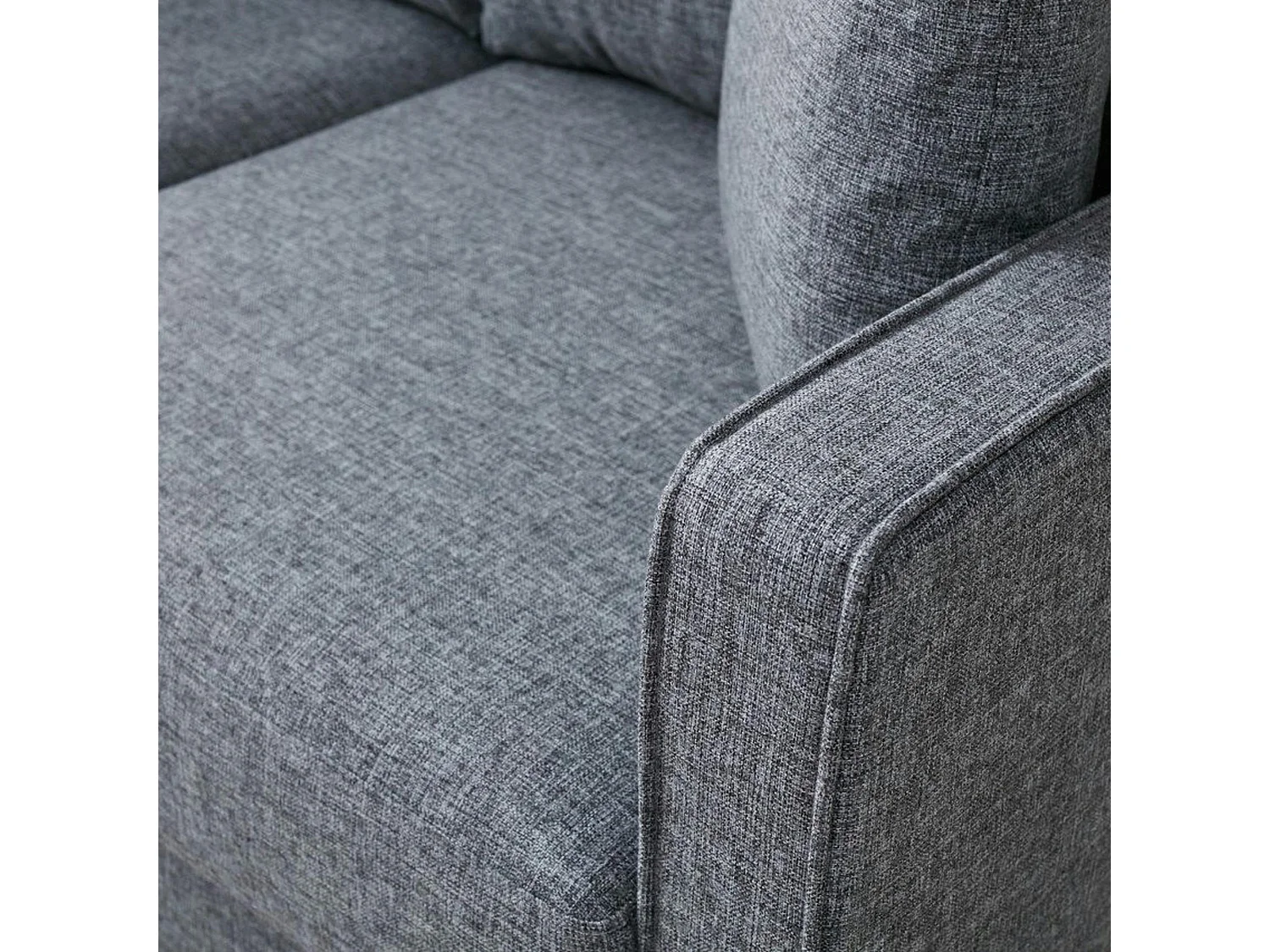 Canapé d'angle convertible gris - côté droit COMO