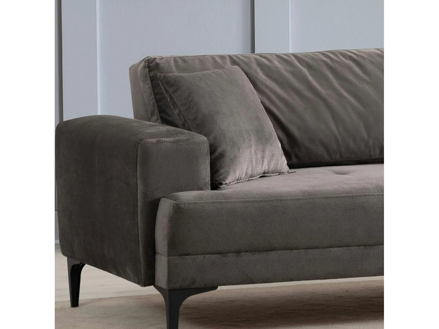 Canapé 3 places anthracite avec couchage d’appoint JACA