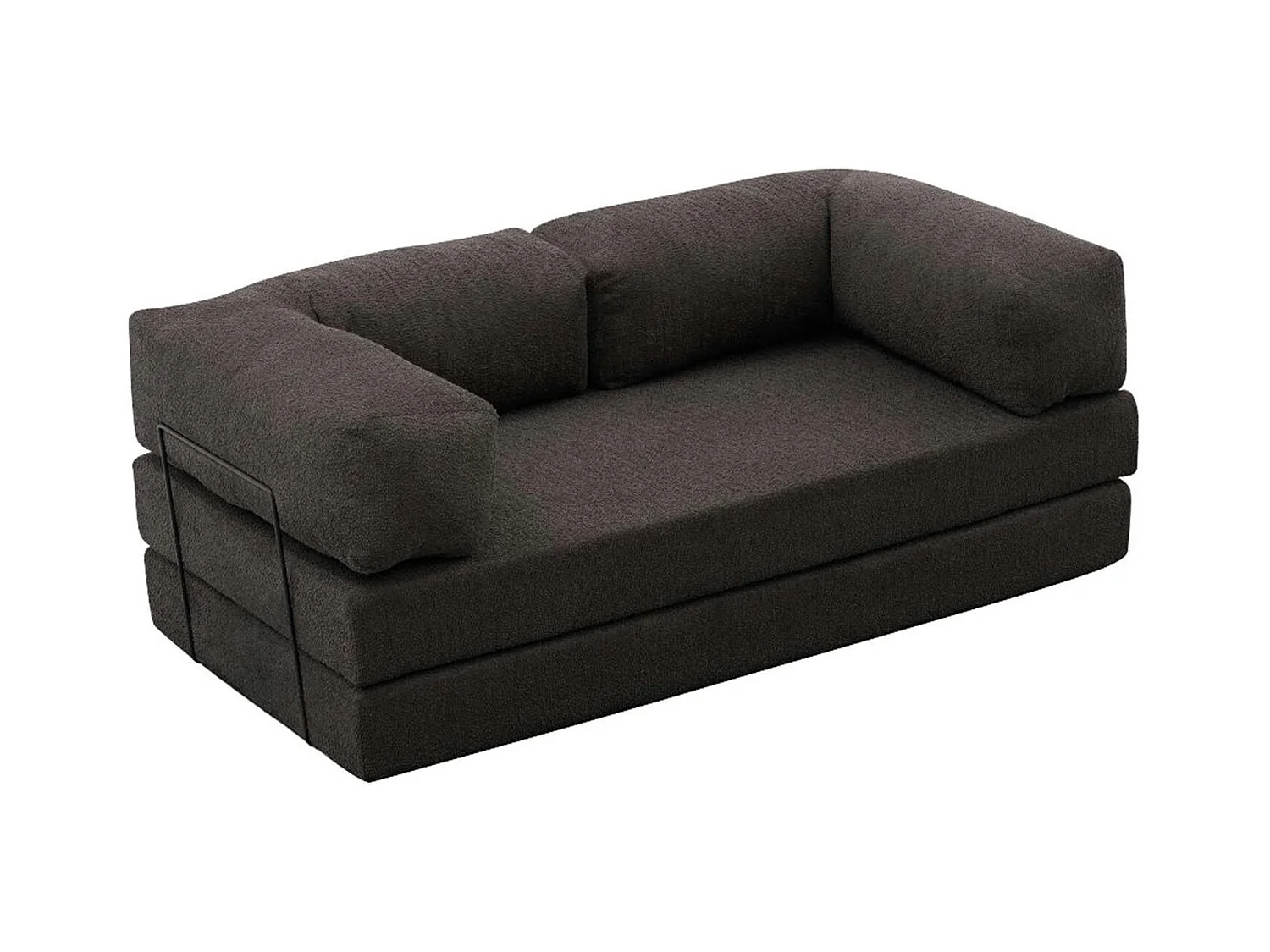 Canapé-lit anthracite confort, 190 cm ALTEA