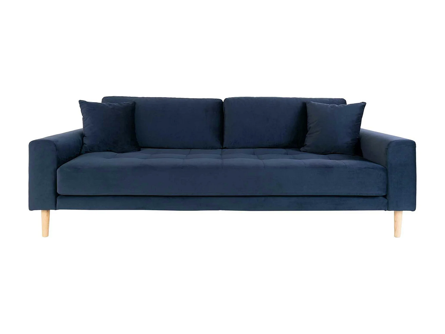 Canapé 3 places bleu nuit - velours, AMSTERDAM
