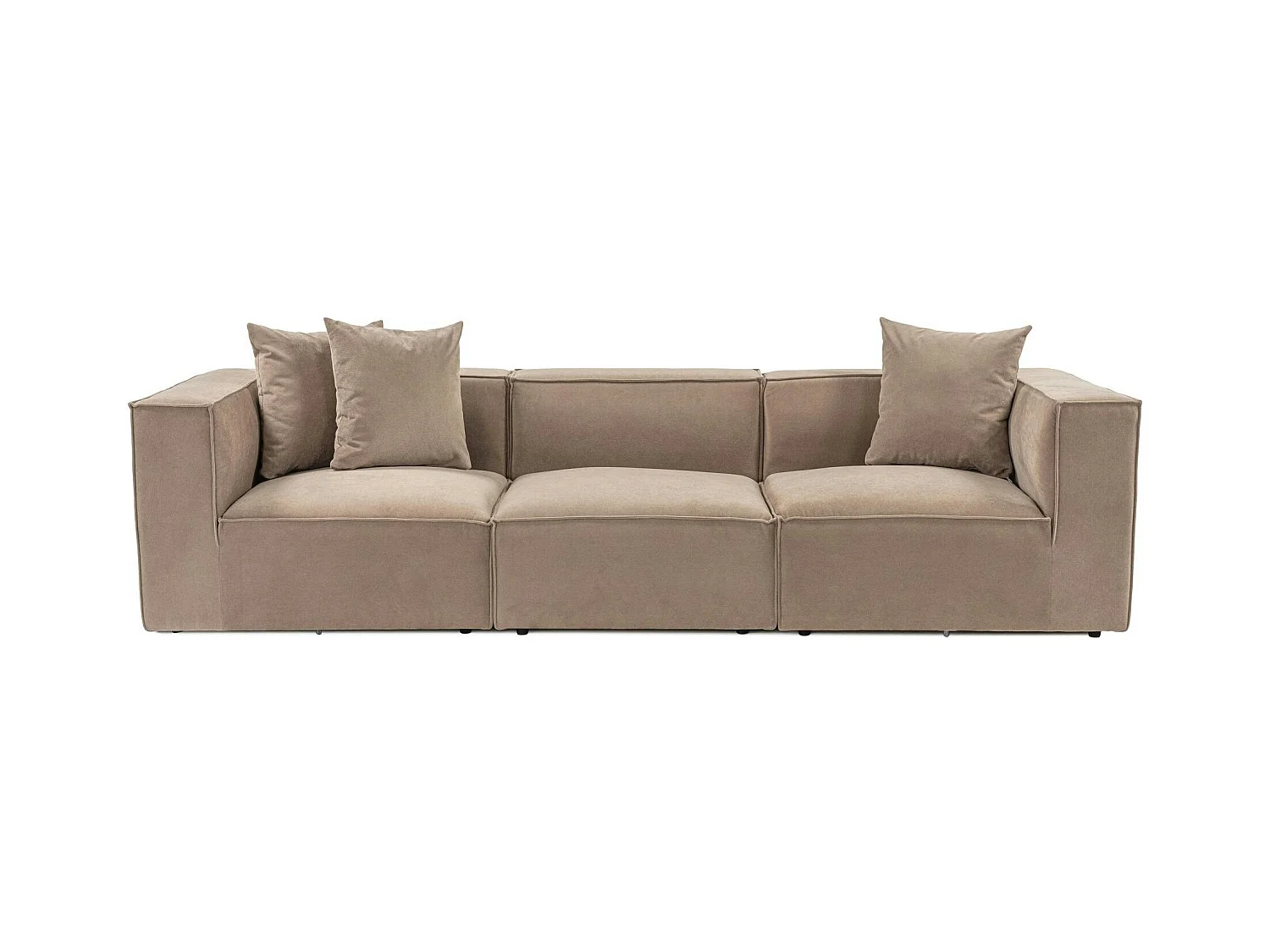 Canapé en lin 3 places - taupe COLLIOURE