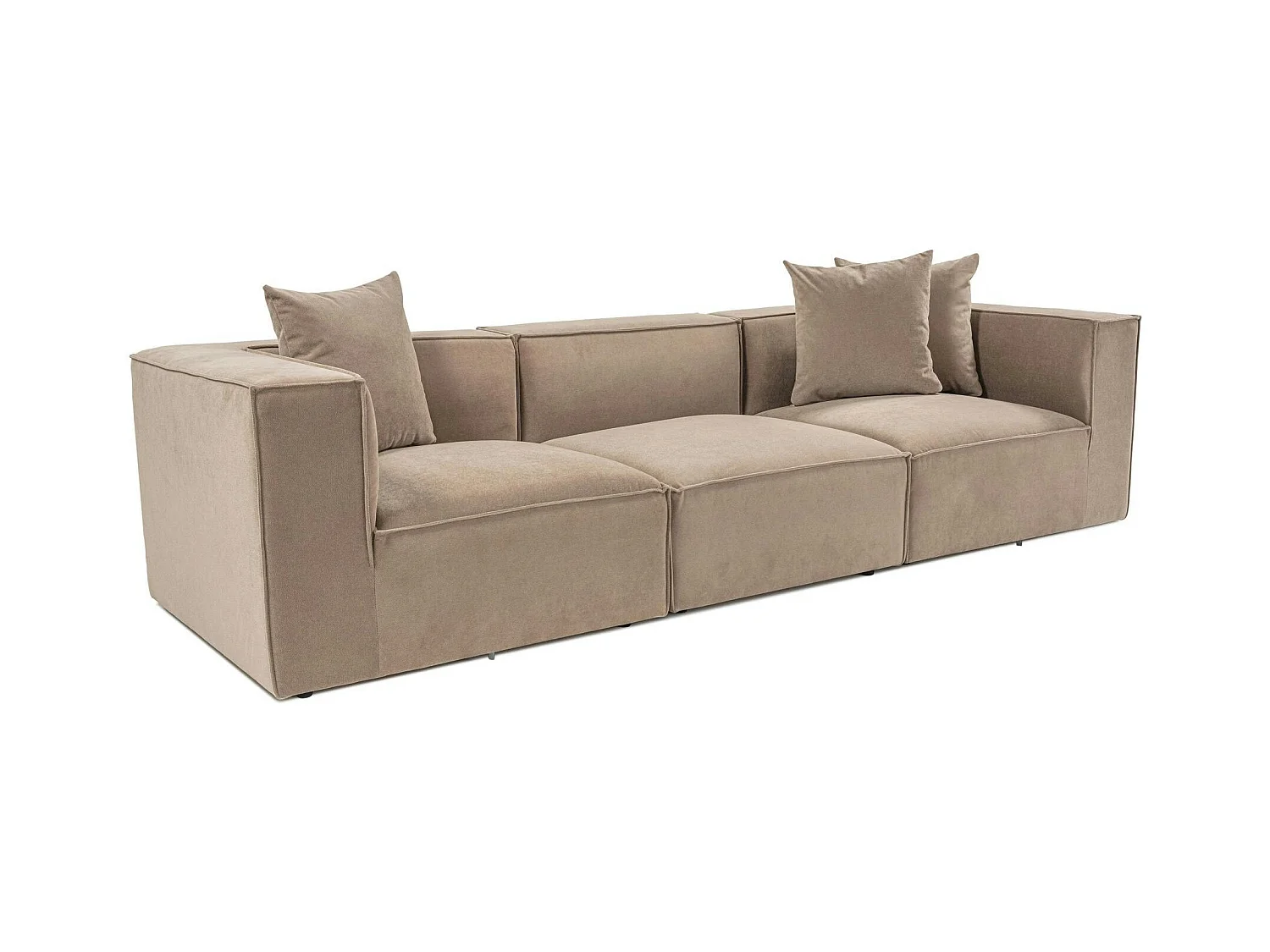 Canapé en lin 3 places - taupe COLLIOURE