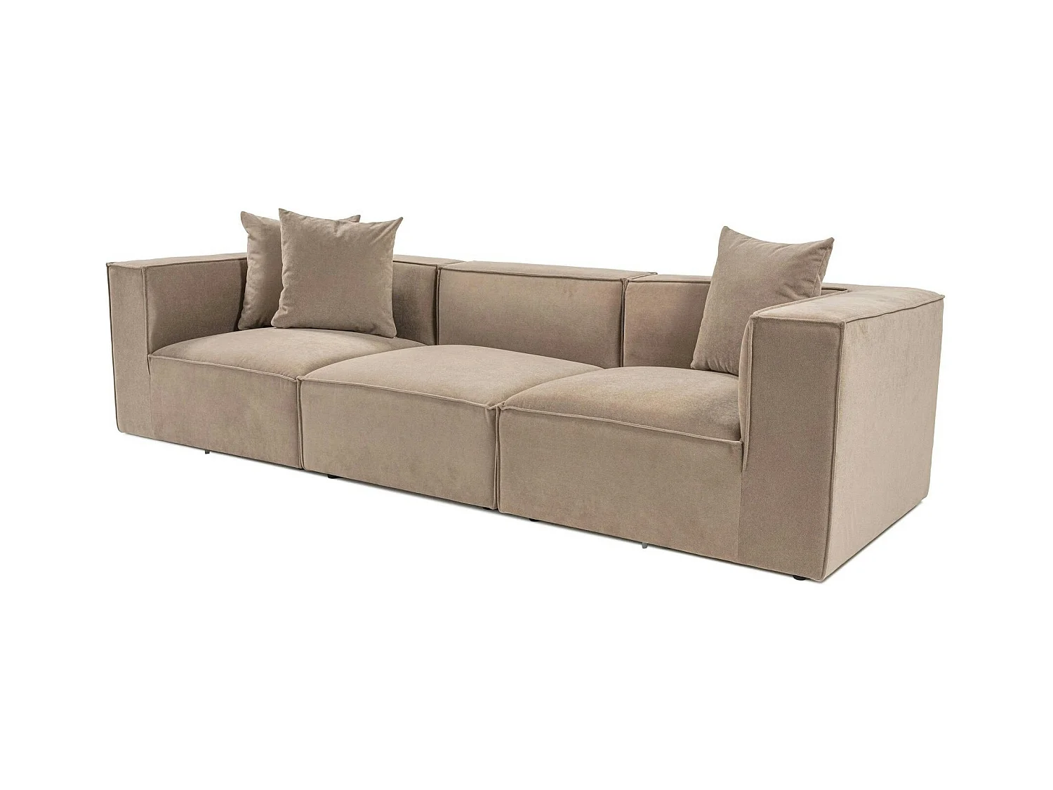 Canapé en lin 3 places - taupe COLLIOURE