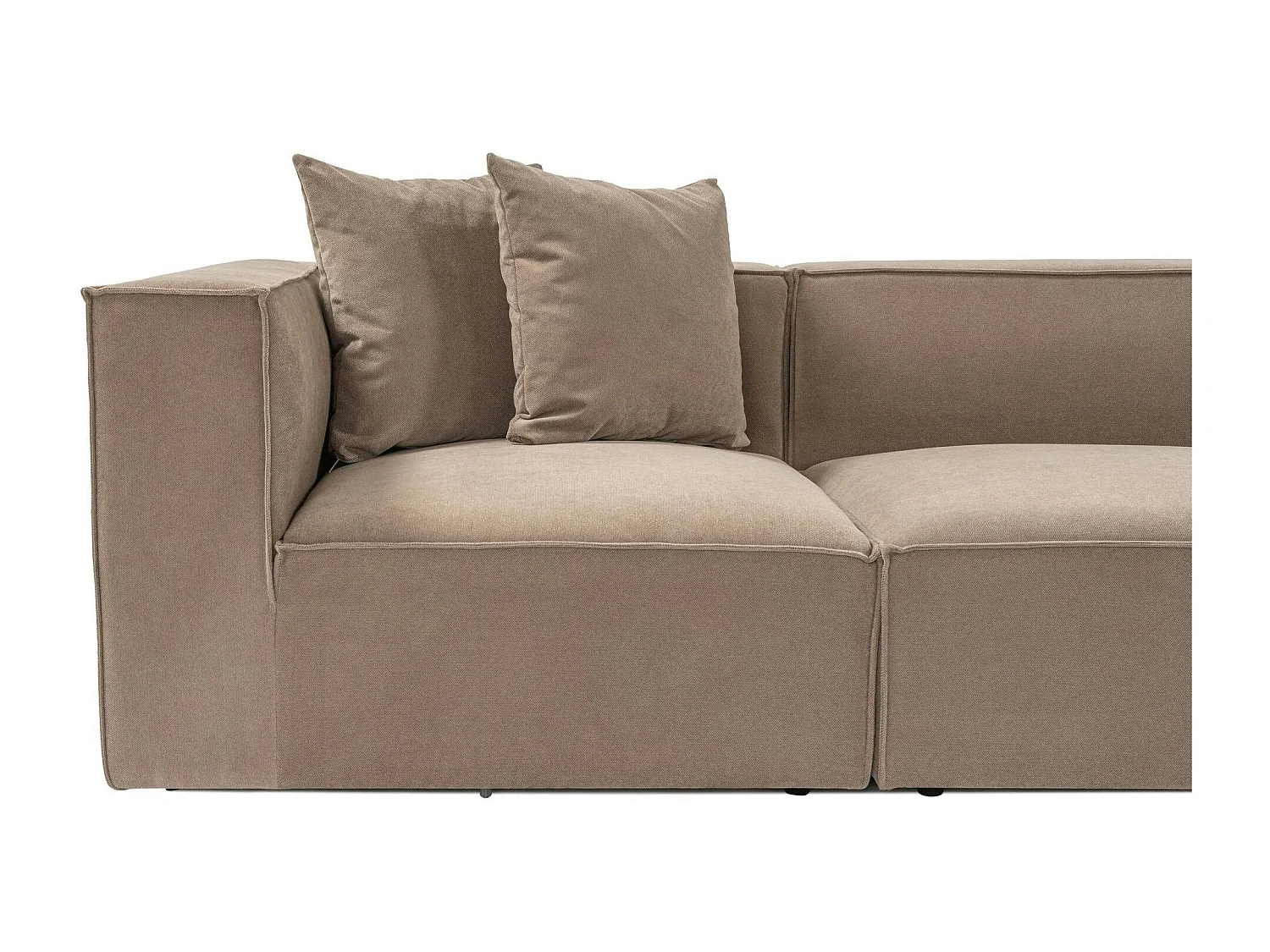 Canapé en lin 3 places - taupe COLLIOURE