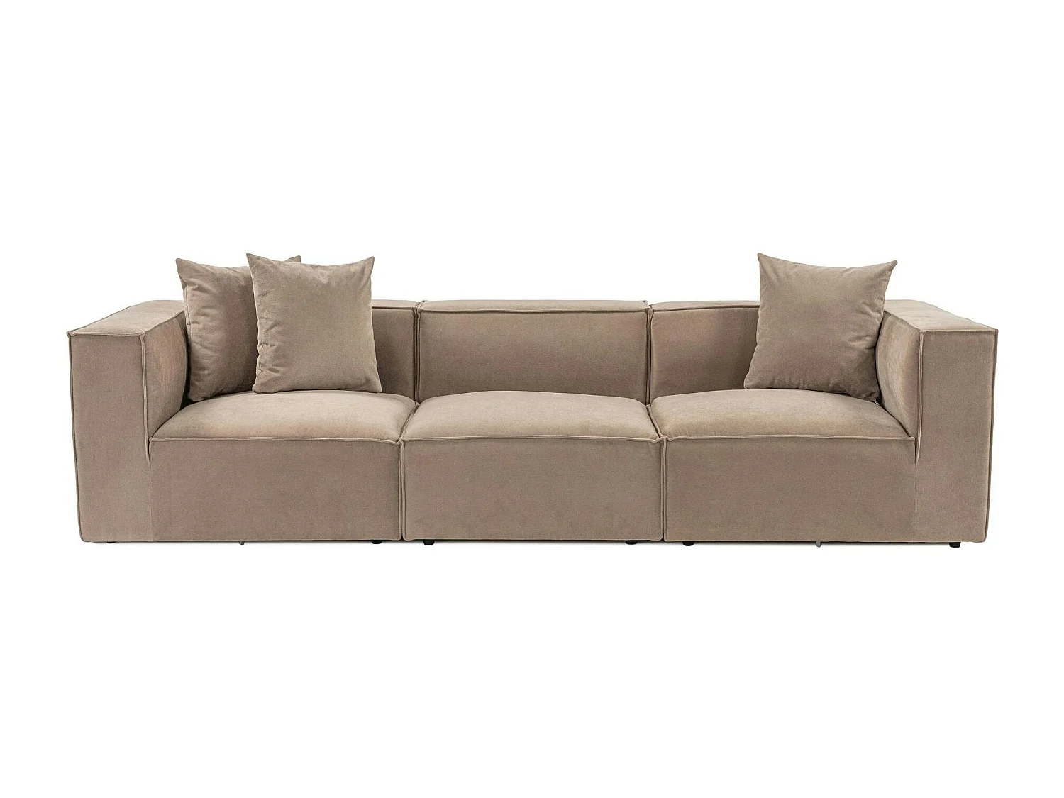 Canapé en lin 3 places - taupe COLLIOURE