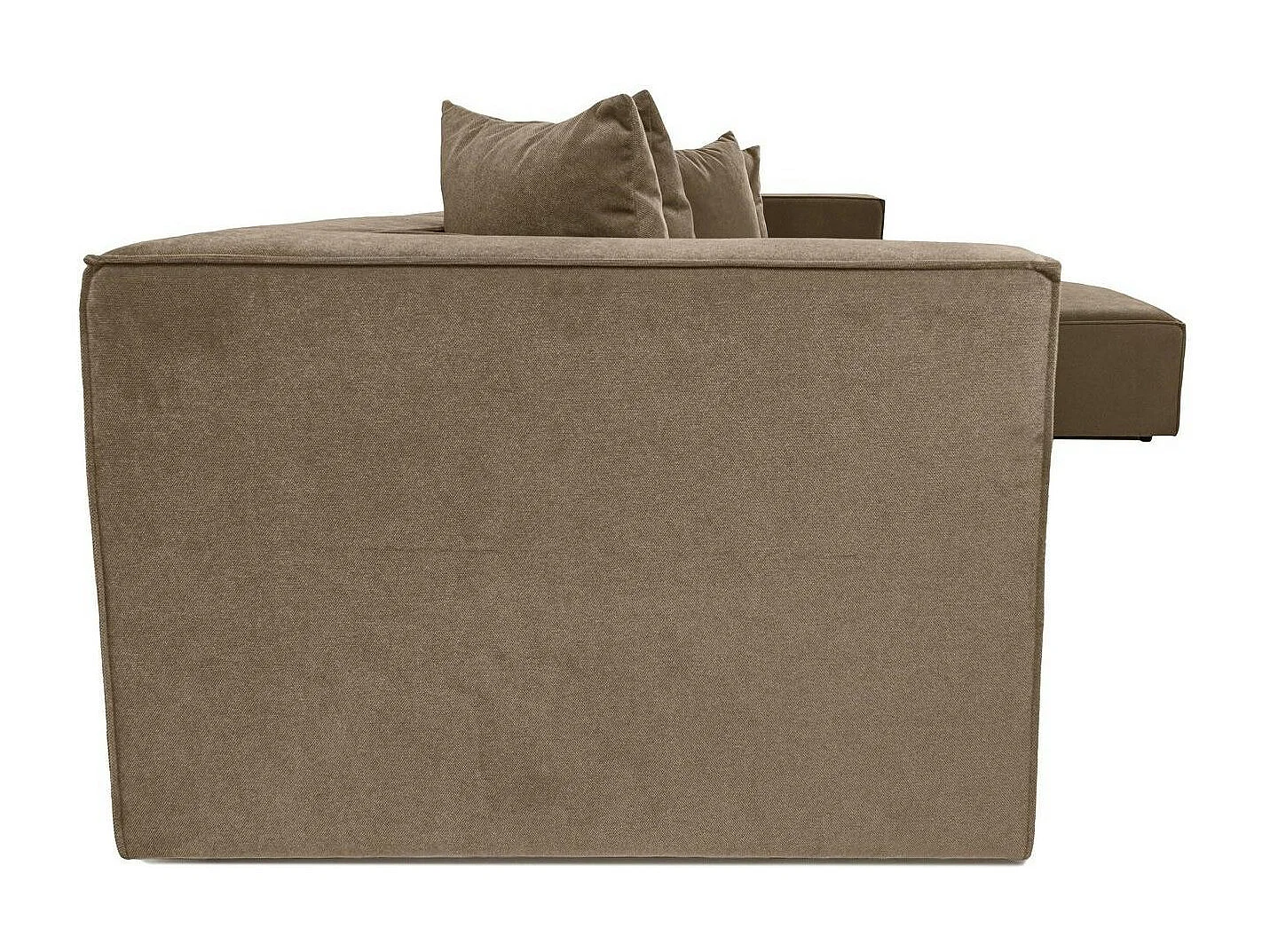 Canapé 5 places en lin marron - avec pouf COLLIOURE