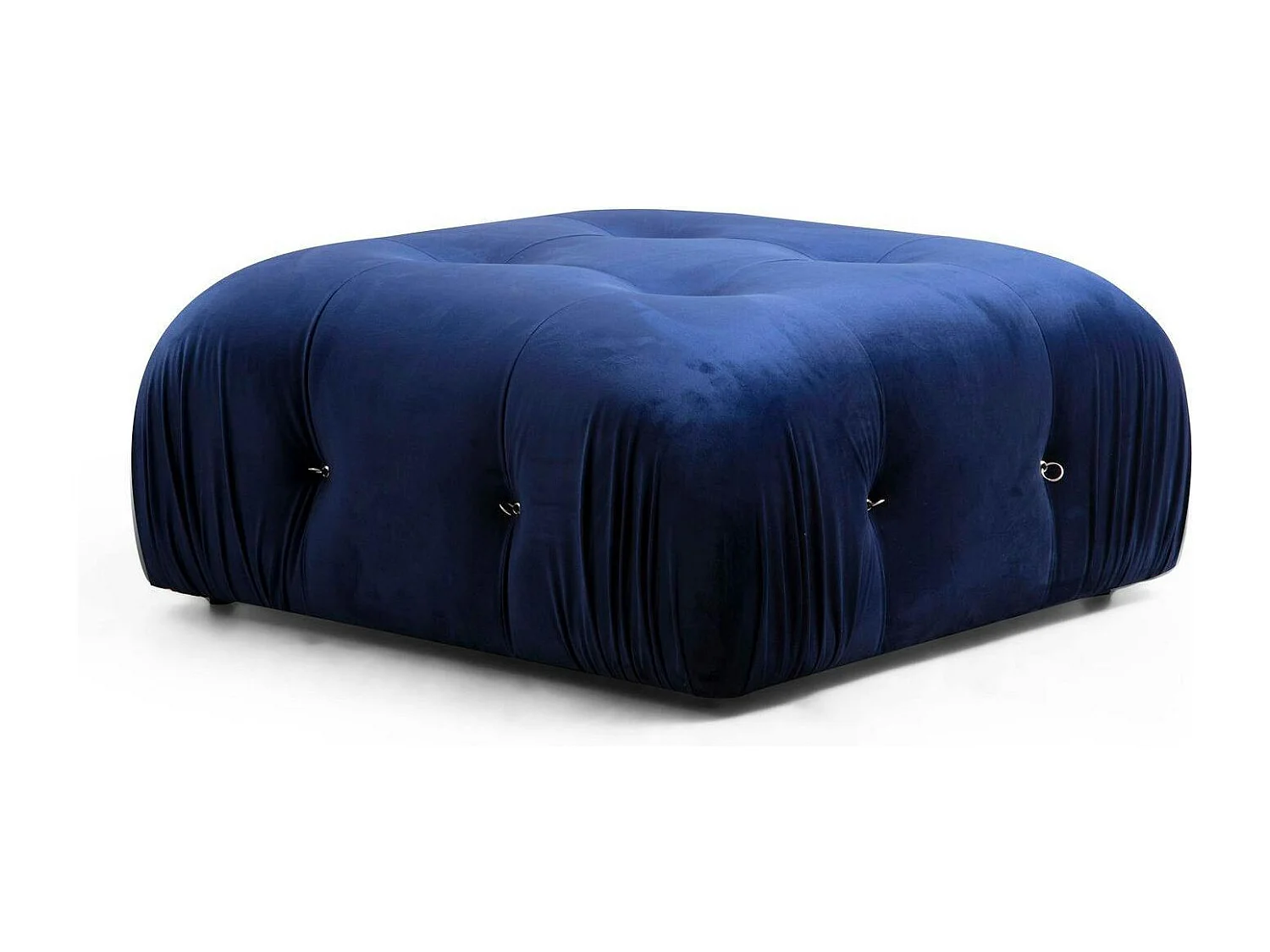 Canapé d'angle modulable bleu nuit - tissu velours RONDA