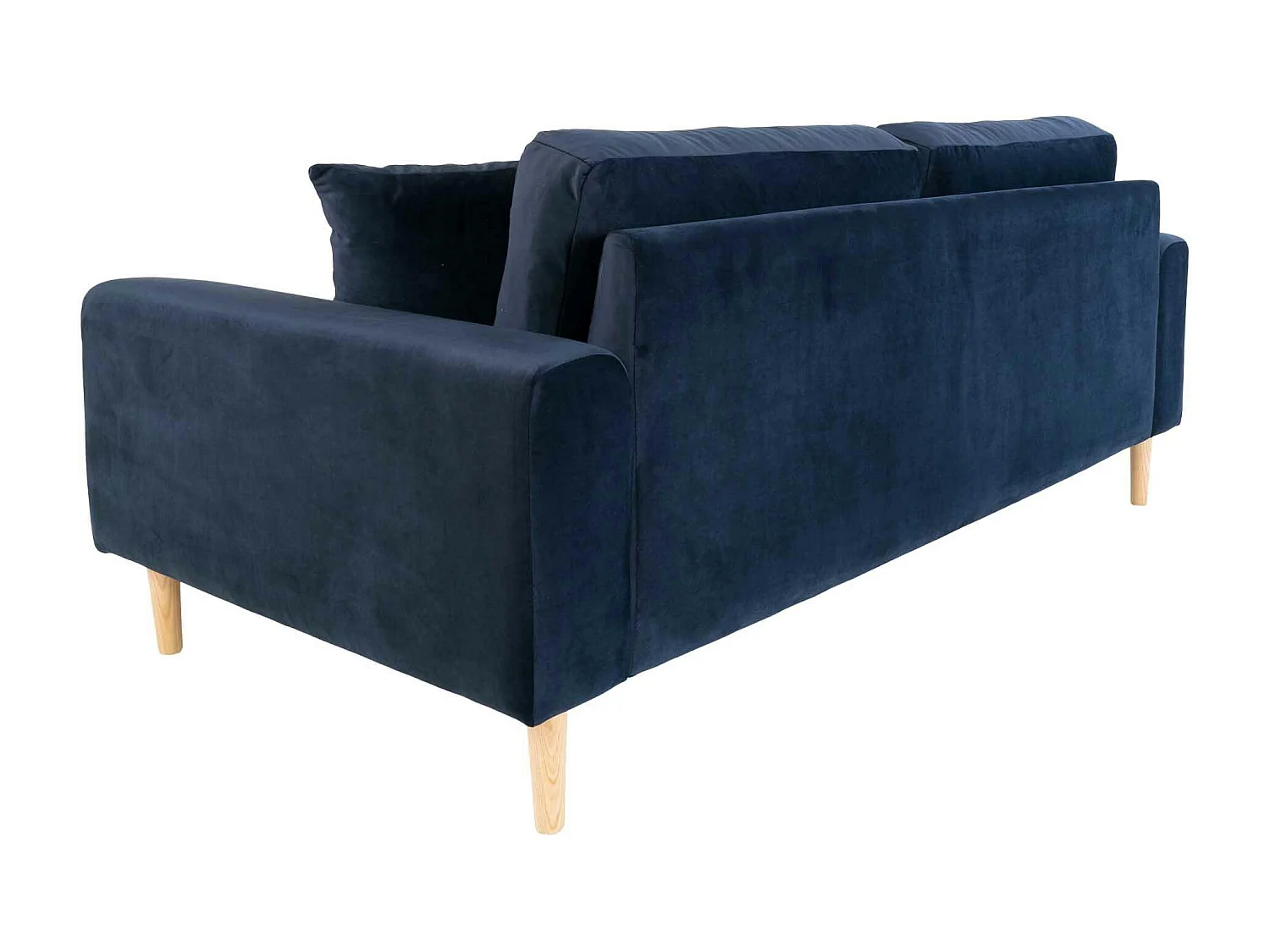 Canapé 2 places 1/2 bleu nuit - velours, AMSTERDAM