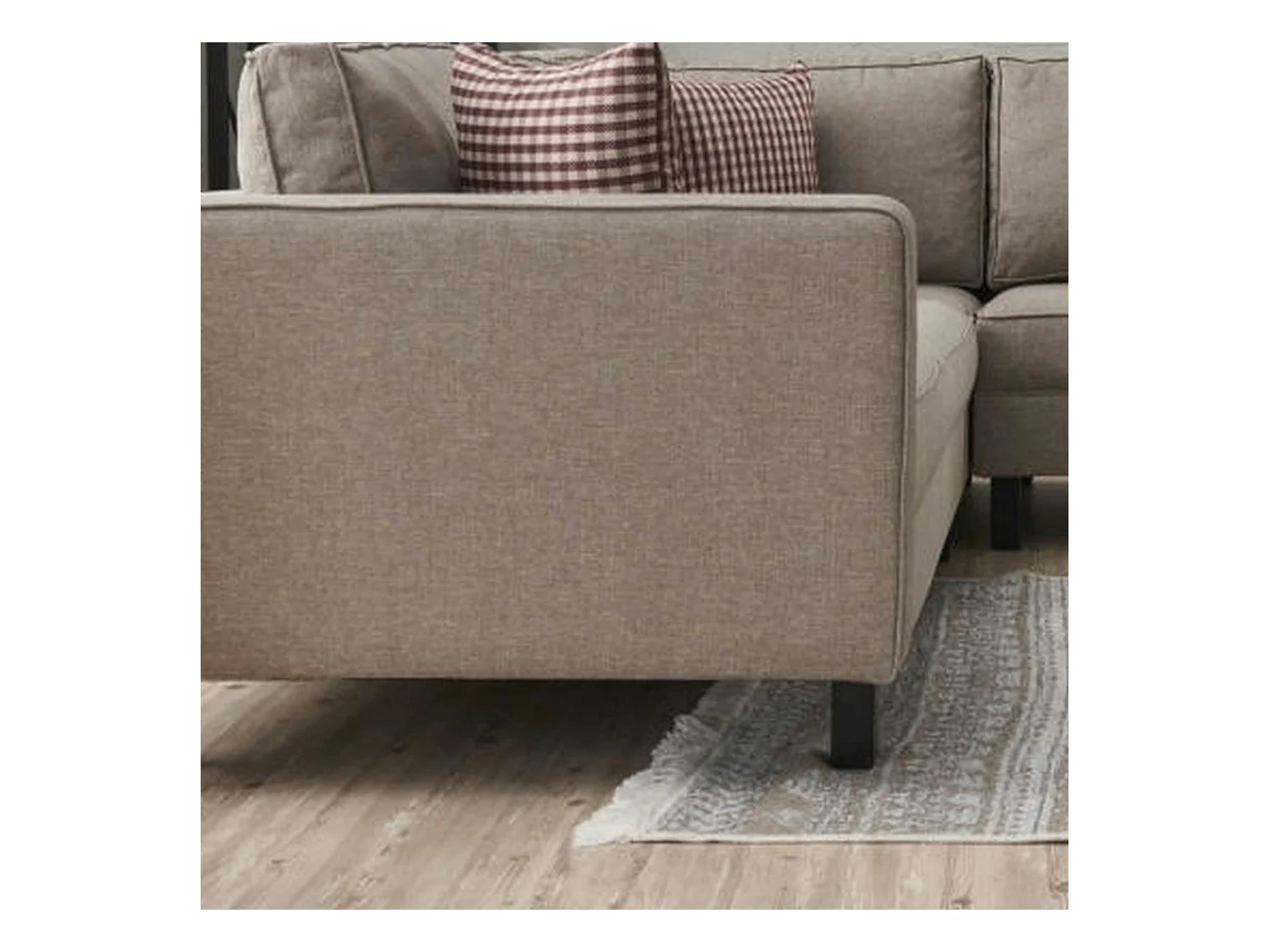 Canapé d’angle réversible beige - pieds droits CORTONA